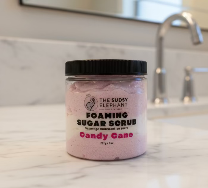 Candy Cane Foaming Sugar Scrub