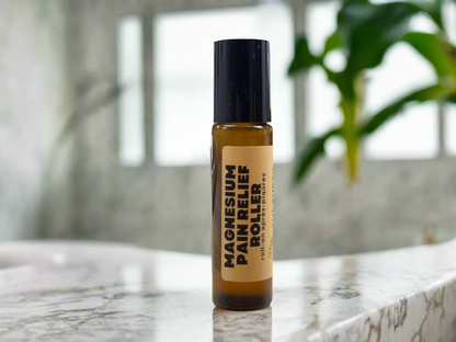Wholesale Magnesium Pain Relief Roller – 10ml Amber Glass