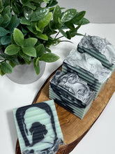 Load image into Gallery viewer, Charcoal Peppermint Shea Butter Soap Bar
